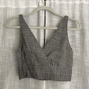 Abercrombie & Fitch Cropped Gingham Bra Top